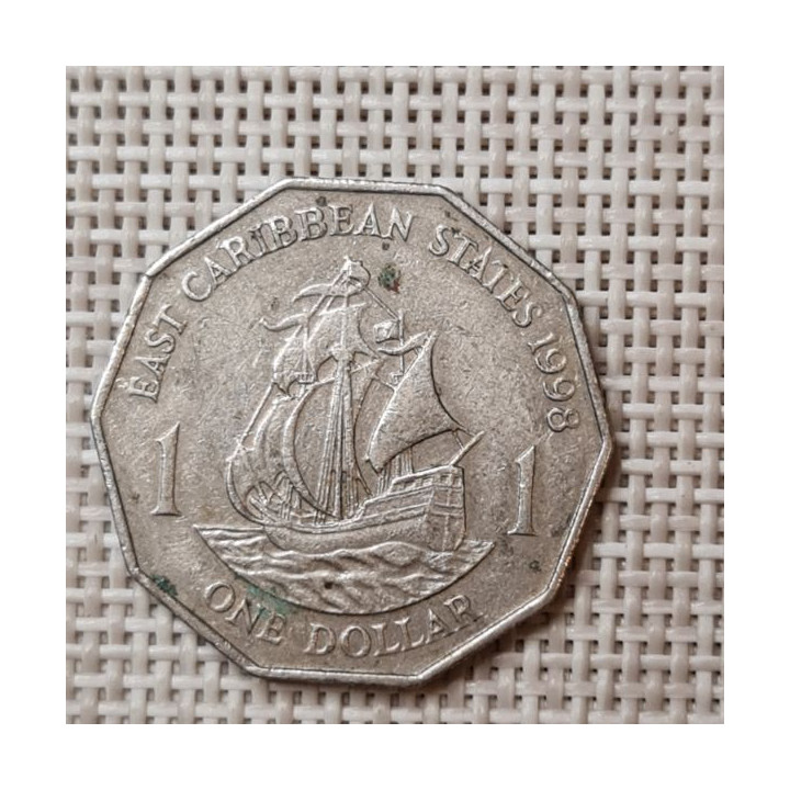 Eastern Caribbean 1 Dollar 1998 KM-20 VF