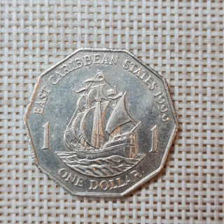 Eastern Caribbean 1 Dollar 1999 KM-20 VF