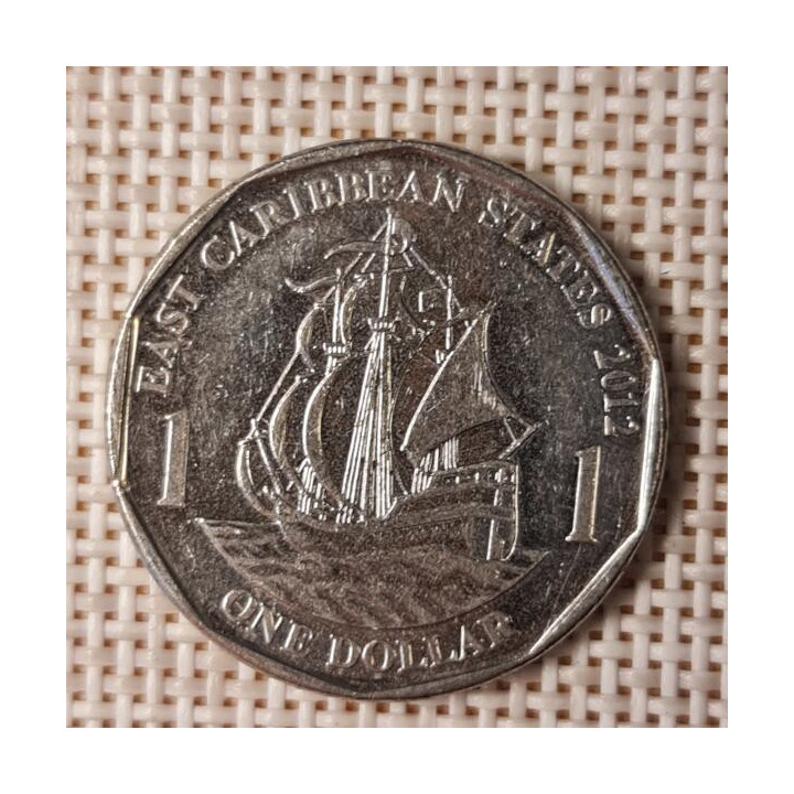 Eastern Caribbean 1 Dollar 2012 KM-39a VF