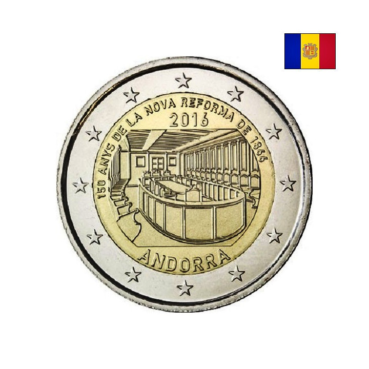 Andorra 2 Euro 2016 "New Reform 1866" BU (Coin Card)