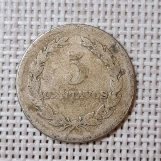 El Salvador 5 Centavos 1944 KM-134a F