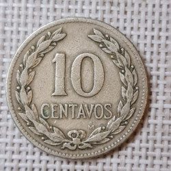 El Salvador 10 Centavos 1985 KM-130a VF