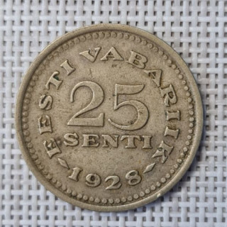 Estonia 25 Senti 1928 KM-9 VF