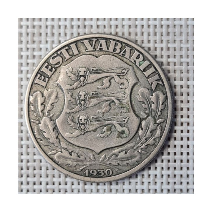 Estonia 2 Krooni 1930 "Toompea Fortress" KM-20 VF