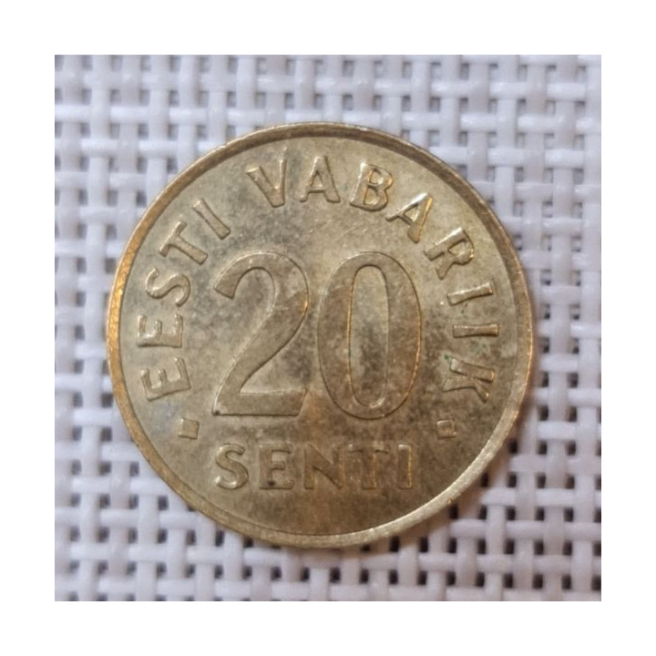 Estonia 20 Senti 1992 KM-23 VF
