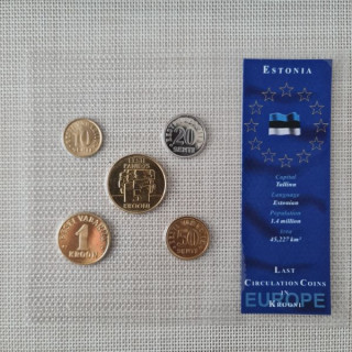 Estonia 10 Senti - 5 Krooni Set UNC