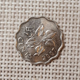 Eswatini (Swaziland) 5 Cents 2007 KM-48 XF