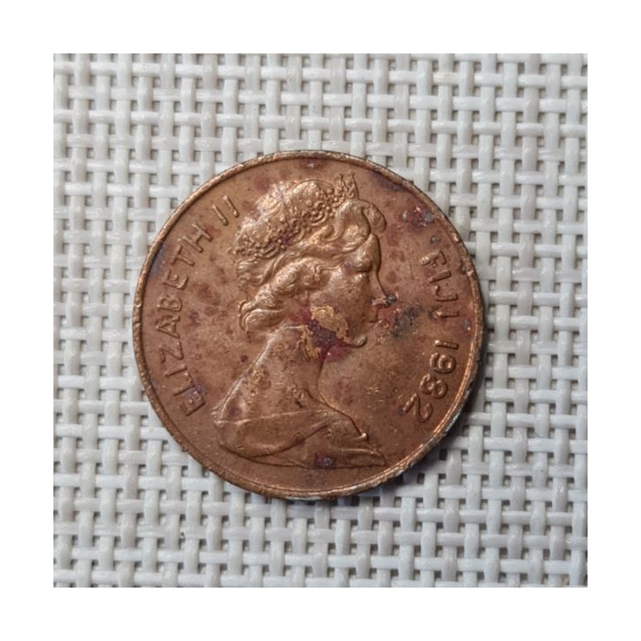 Fiji 2 Cents 1982 KM-28 VF