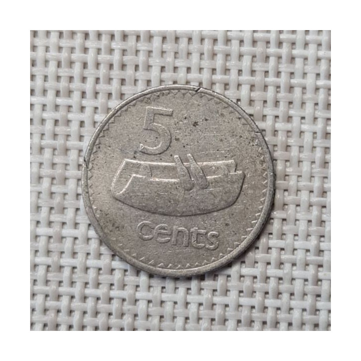 Fiji 5 Cents 1977 KM-29 VF