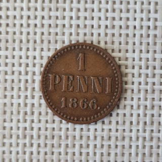 Finland 1 Penni 1866 KM-1.1 VF