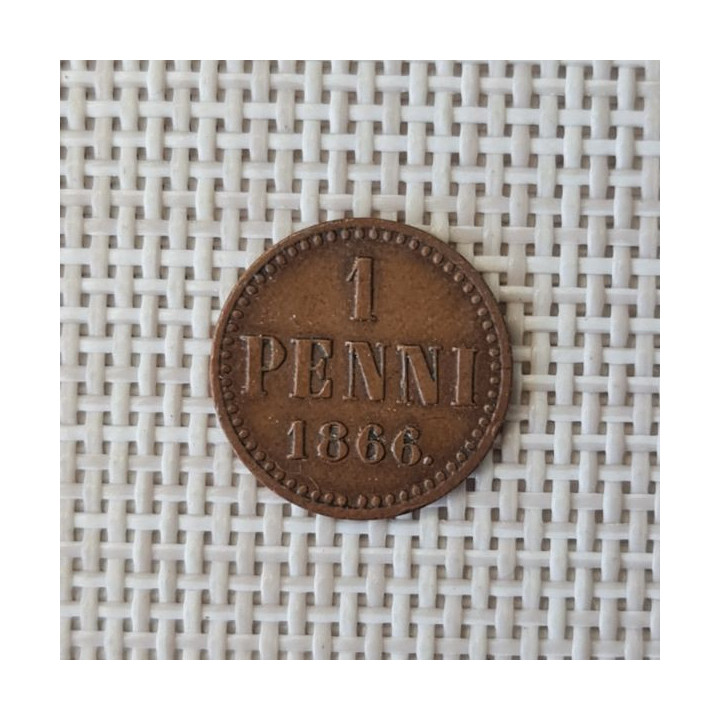 Finland 1 Penni 1866 KM-1.1 VF