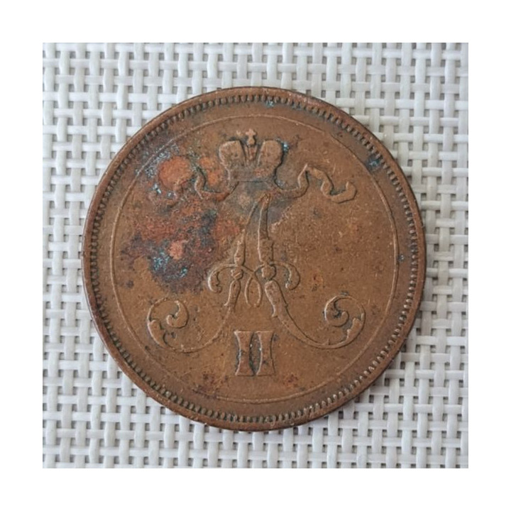 Finland 10 Penniä 1876 KM-5.2 VF