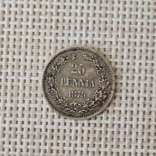 Finland 25 Penniä 1875 KM-6.2 VF