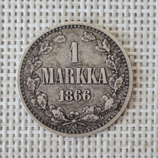 Finland 1 Markka 1866 KM-3.1 VF