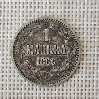 Finland 1 Markka 1866 KM-3.1 VF