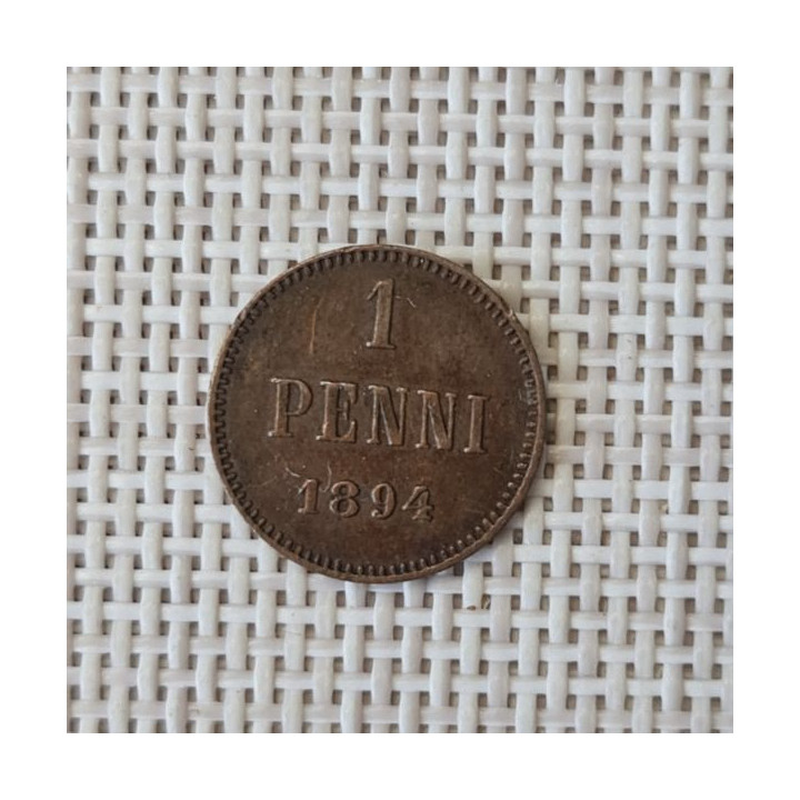 Finland 1 Penni 1894 KM-10 VF