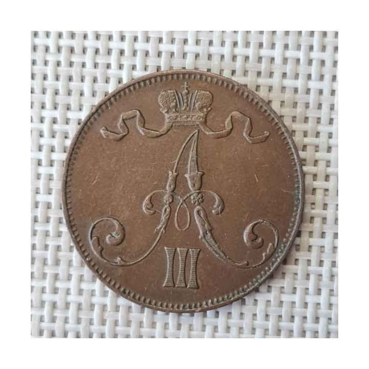 Finland 5 Penniä 1892 KM-11 VF