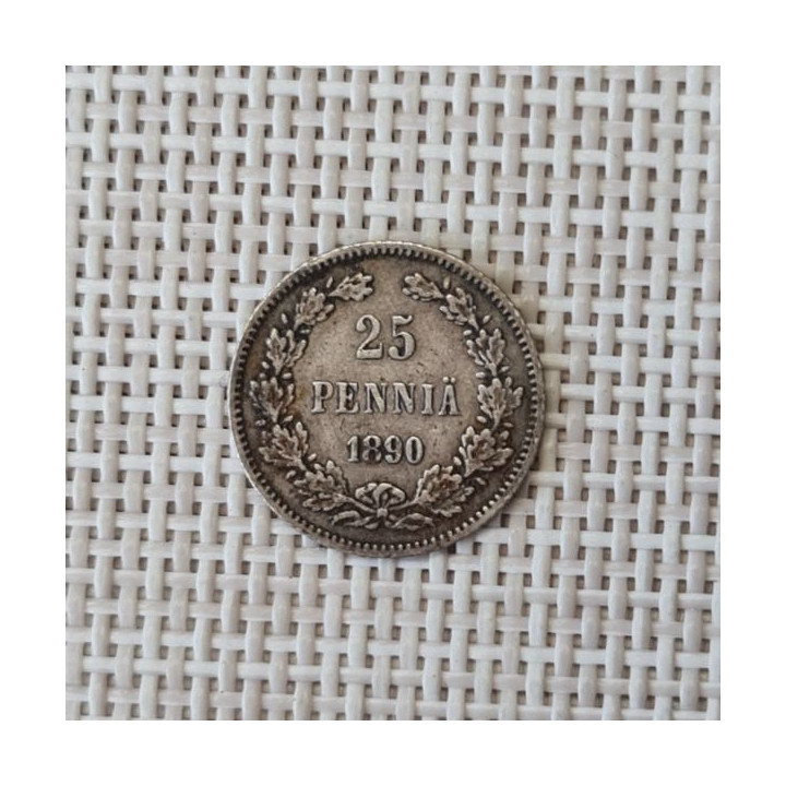 Finland 25 Penniä 1890 KM-6.2 VF