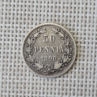 Finland 50 Penniä 1890 KM-2.2 VF