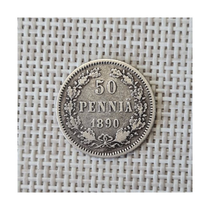 Finland 50 Penniä 1890 KM-2.2 VF