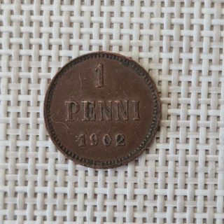 Finland 1 Penni 1902 KM-13 VF