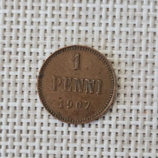 Finland 1 Penni 1907 KM-13 VF