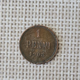 Finland 1 Penni 1908 KM-13 VF