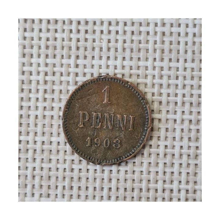 Finland 1 Penni 1908 KM-13 VF