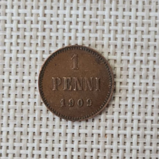 Finland 1 Penni 1909 KM-13 VF