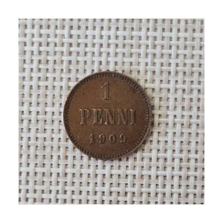 Finland 1 Penni 1909 KM-13 VF