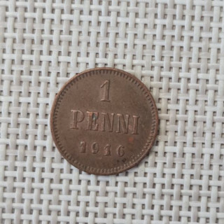 Finland 1 Penni 1916 KM-13 VF