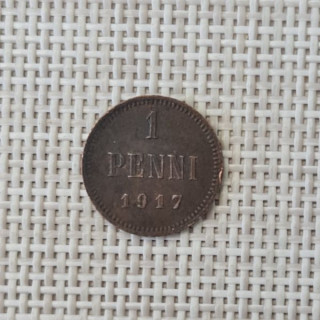 Finland 1 Penni 1917 KM-16 VF