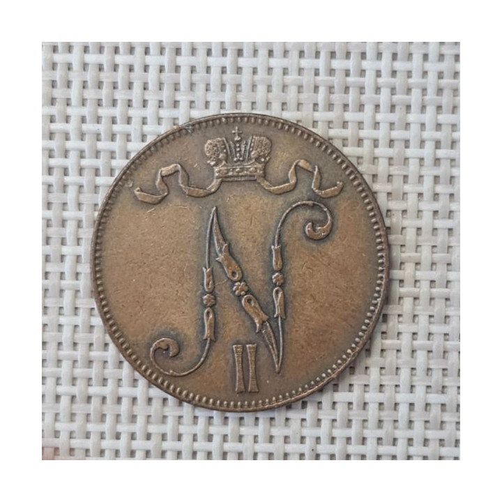 Finland 5 Penniä 1898 KM-15 VF