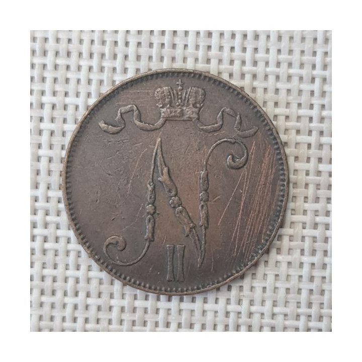 Finland 5 Penniä 1899 KM-15 VF