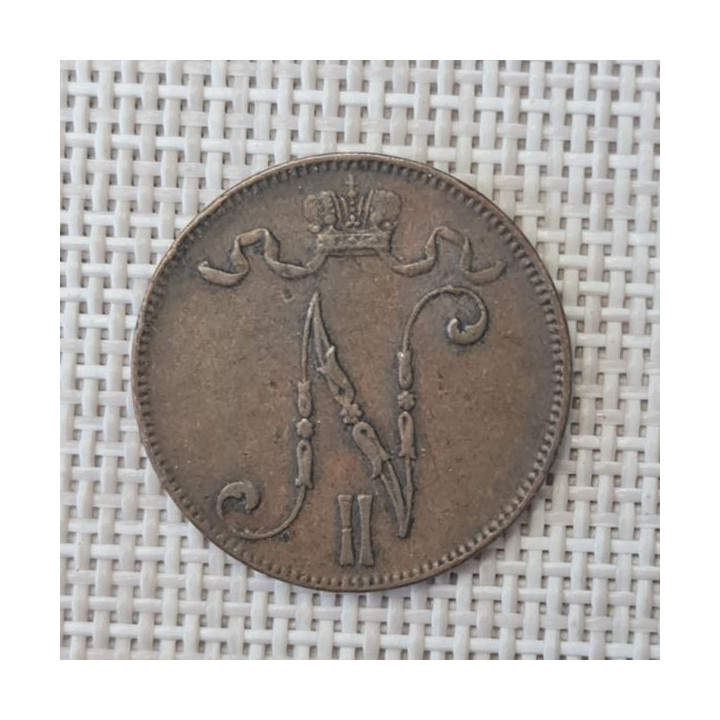 Finland 5 Penniä 1901 KM-15 VF