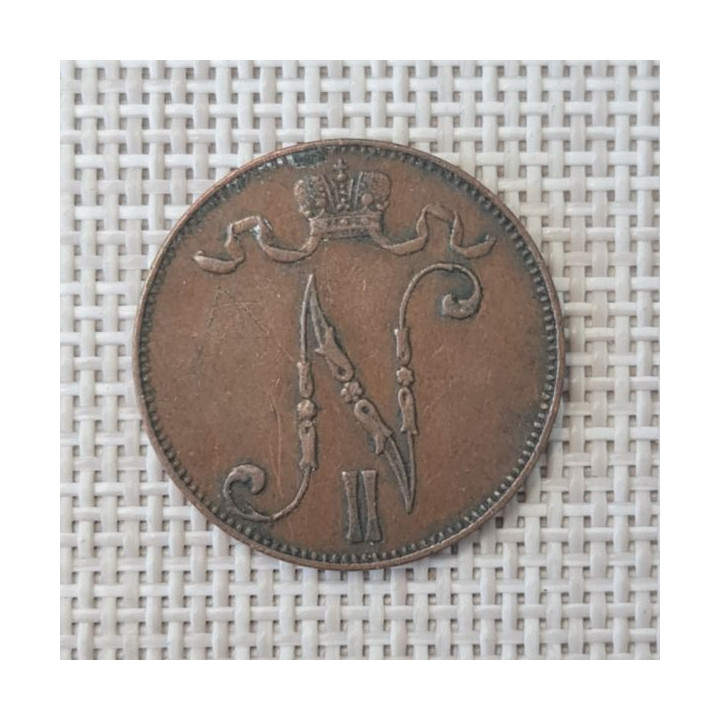 Finland 5 Penniä 1906 KM-15 VF