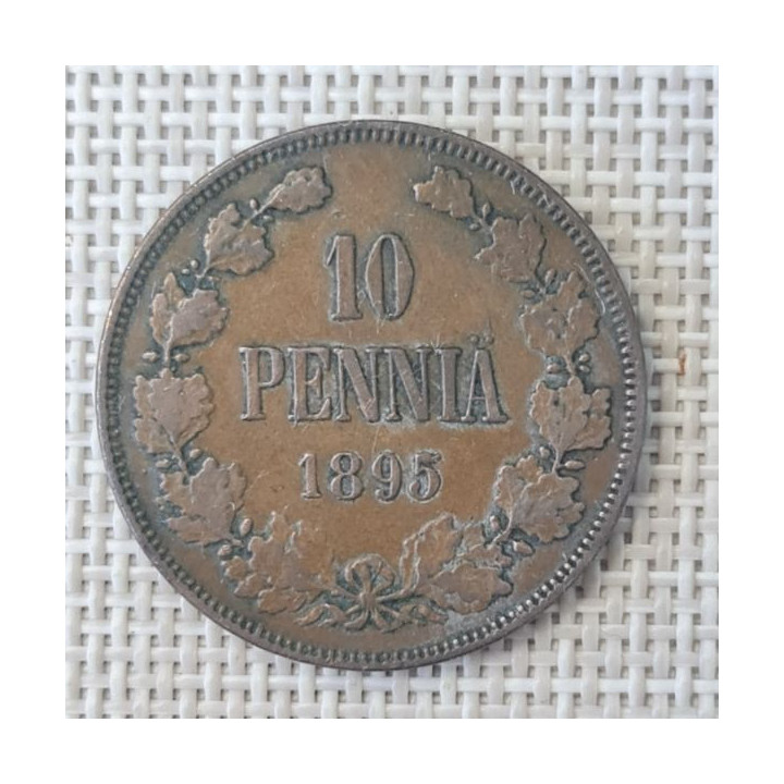 Finland 10 Penniä 1895 KM-14 VF