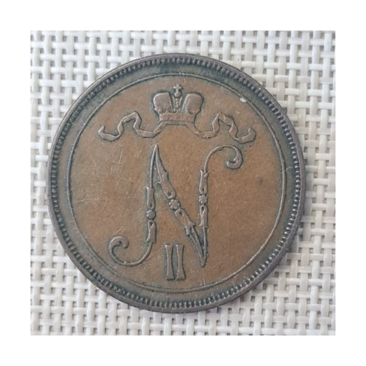 Finland 10 Penniä 1895 KM-14 VF