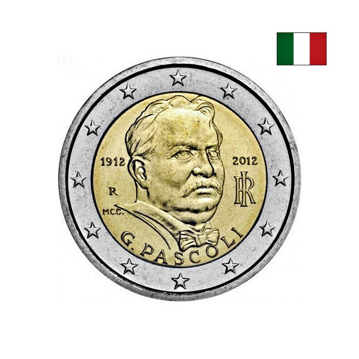 Italy 2 Euro 2012 "Giovanni Pascoli" UNC