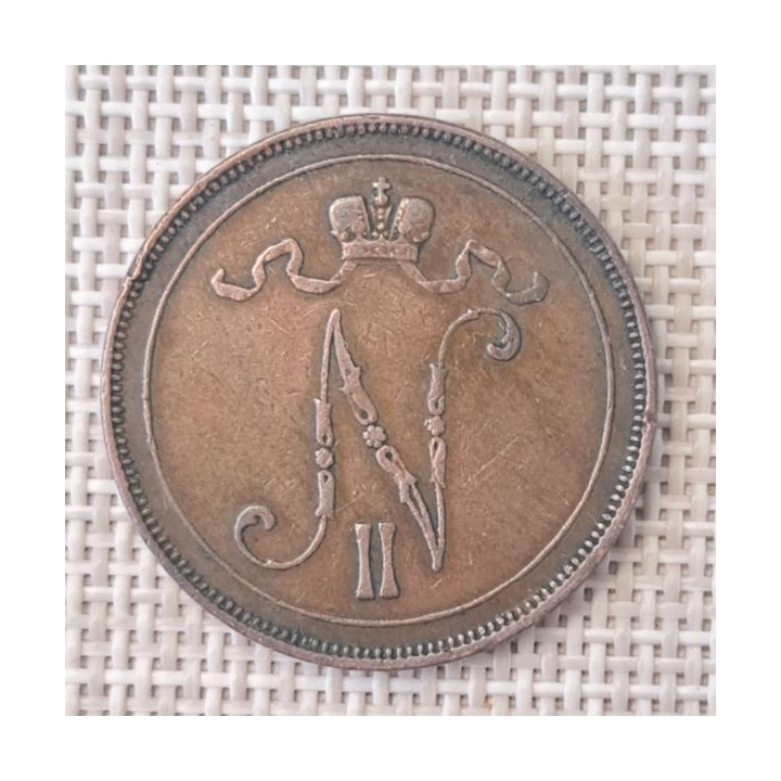 Finland 10 Penniä 1896 KM-14 VF