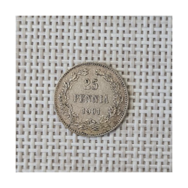 Finland 25 Penniä 1901 KM-6.2 VF