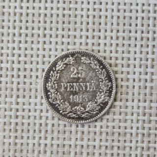 Finland 25 Penniä 1913 KM-6.2 VF