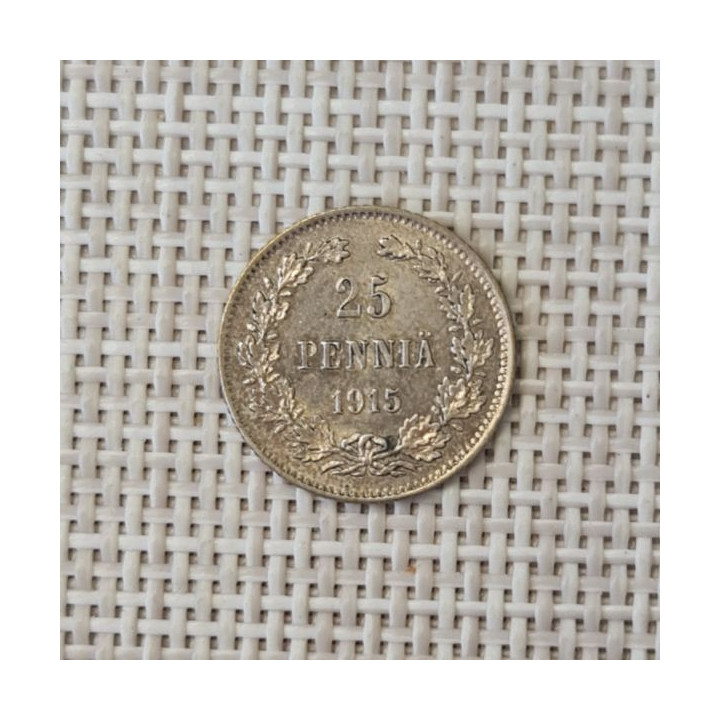 Finland 25 Penniä 1915 KM-6.2 VF