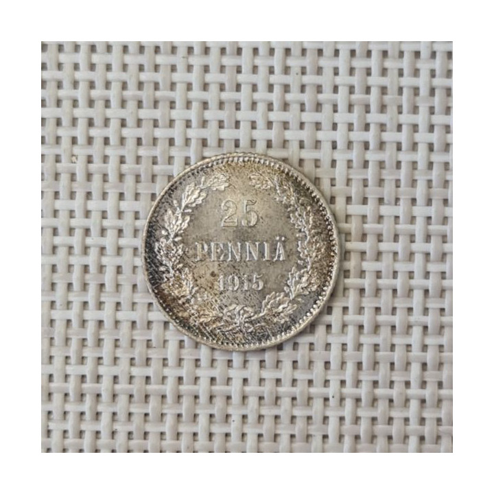 Finland 25 Penniä 1915 KM-6.2 XF