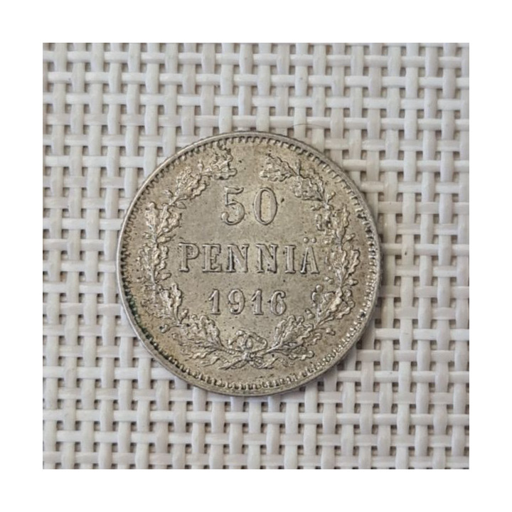 Finland 50 Penniä 1916 KM-2.2 VF/XF