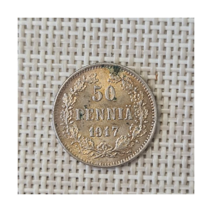 Finland 50 Penniä 1917 KM-20 VF/XF