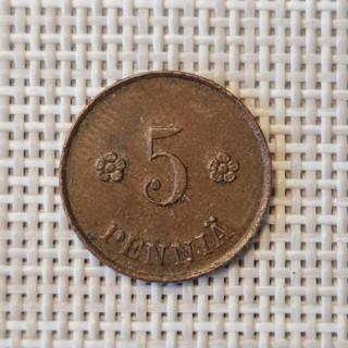 Finland 5 Penniä 1920 KM-22 VF