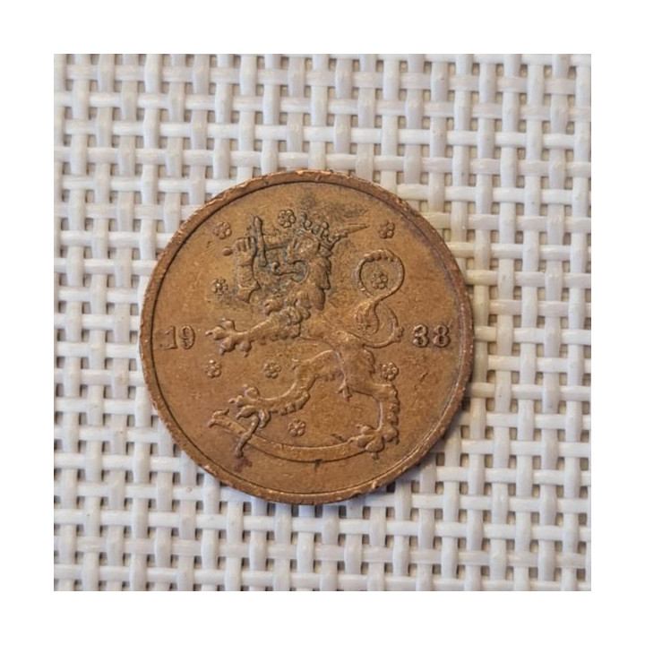 Finland 5 Penniä 1938 KM-22 VF