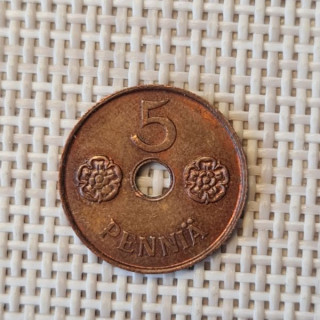 Finland 5 Penniä 1941 KM-64 XF