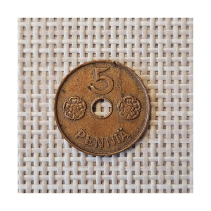 Finland 5 Penniä 1943 KM-64 VF